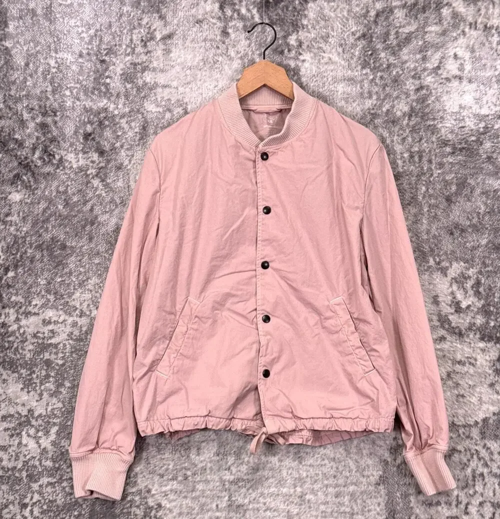Save Khaki United SKU Jacket Medium Mens Pink Cotton Poplin Bomber
